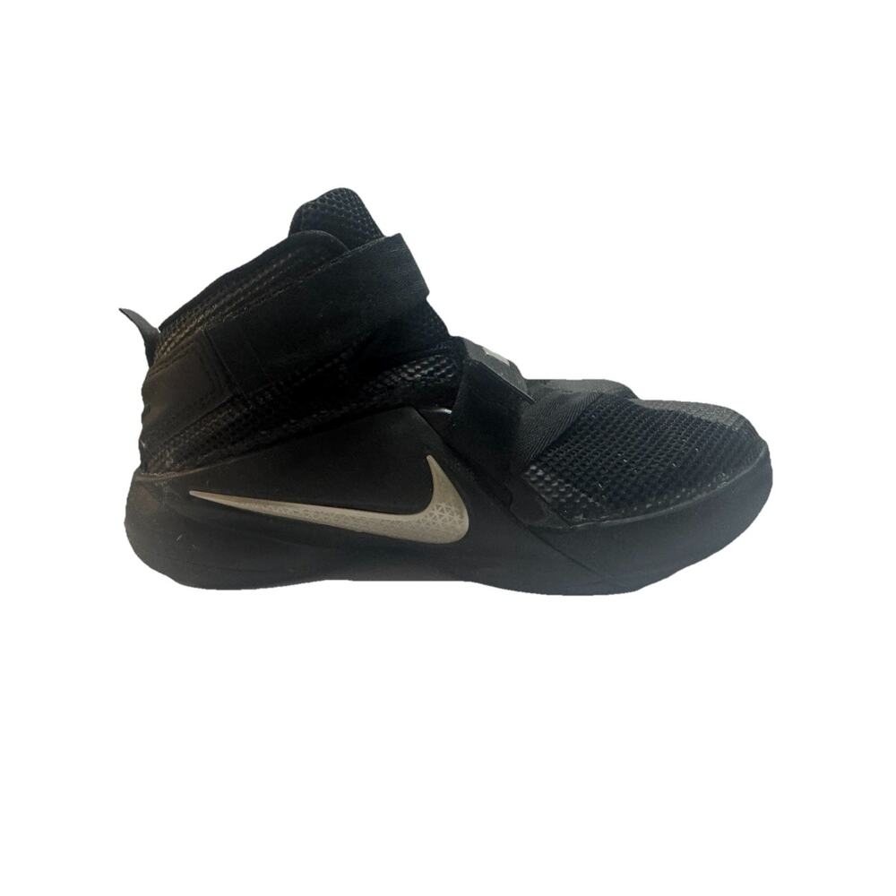 Nike LeBron Soldier Black Strap Basketball Shoes Kids Size 13C